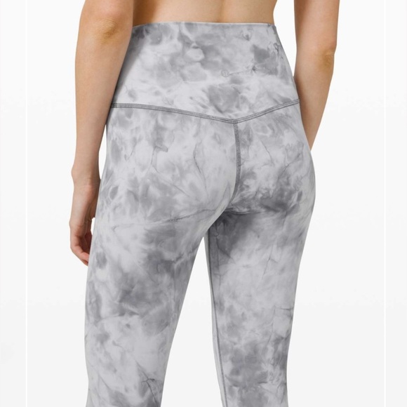 LULULEMON DIAMOND DYE Gray and white Align Leggings Buttery soft - Picture 3 of 8